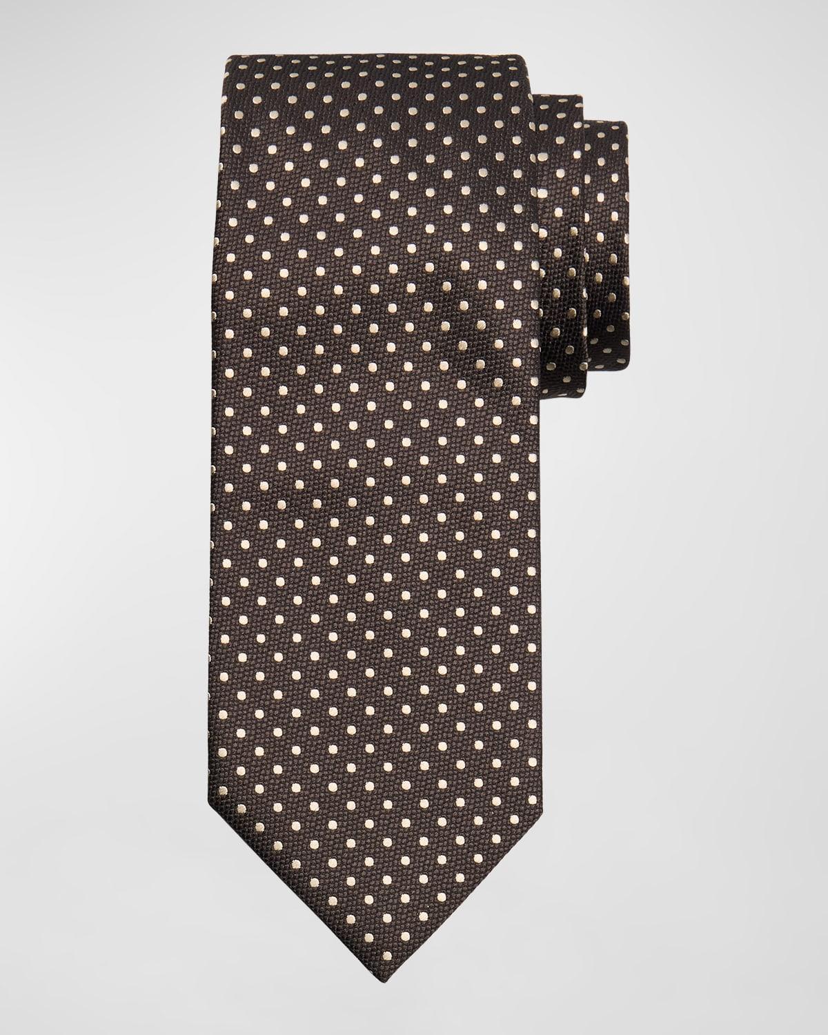 Mens Mulberry Silk Polka Dot Tie Product Image