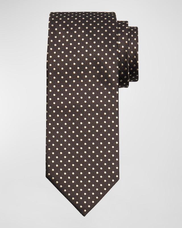 Men's Mulberry Silk Polka Dot Tie Product Image