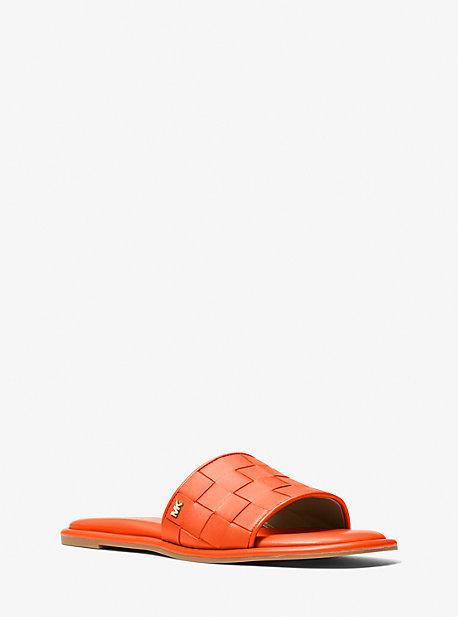 MICHAEL Michael Kors Hayworth Slide (Optic Orange) Women's Shoes Product Image