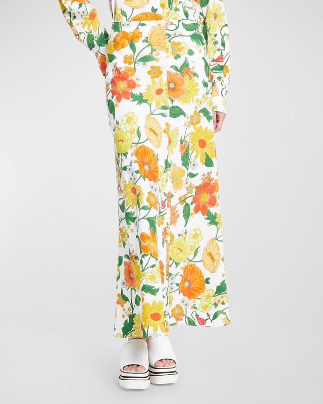 Floral-Print Maxi Skirt Product Image