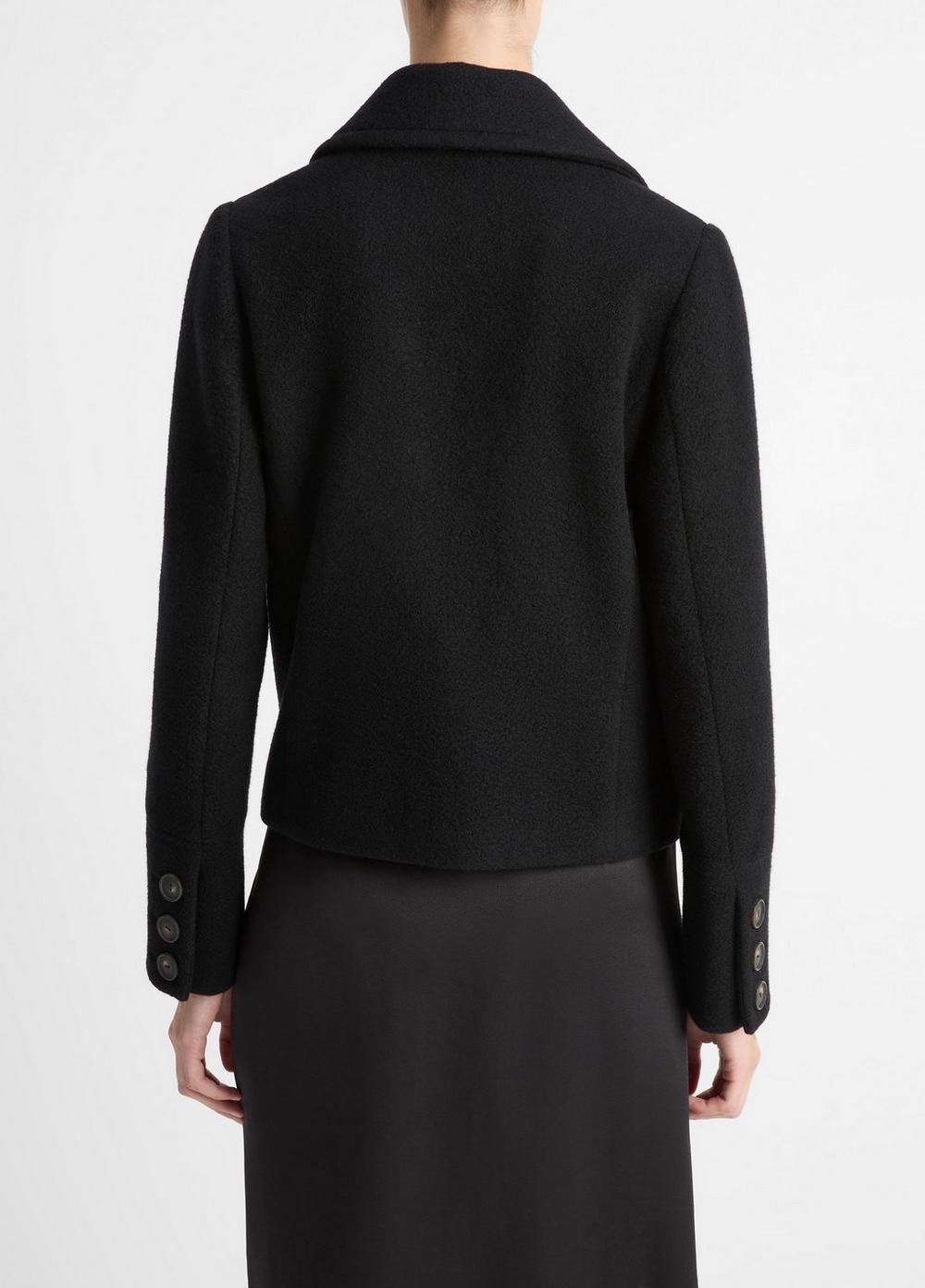 Italian Wool Cropped Peacoat Product Image