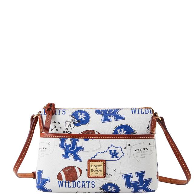 Dooney & Bourke Womens Collegiate University of Kentucky Ginger Crossbody Coated Cotton Shoulder Bag in White Multi Product Image