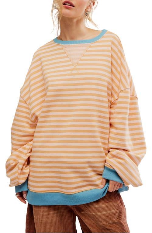 Oversize Stripe Sweatshirt In Pink product image