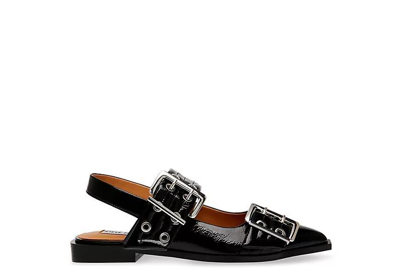 Steve Madden Graya Patent Oversized Buckle Slingback Flats Product Image