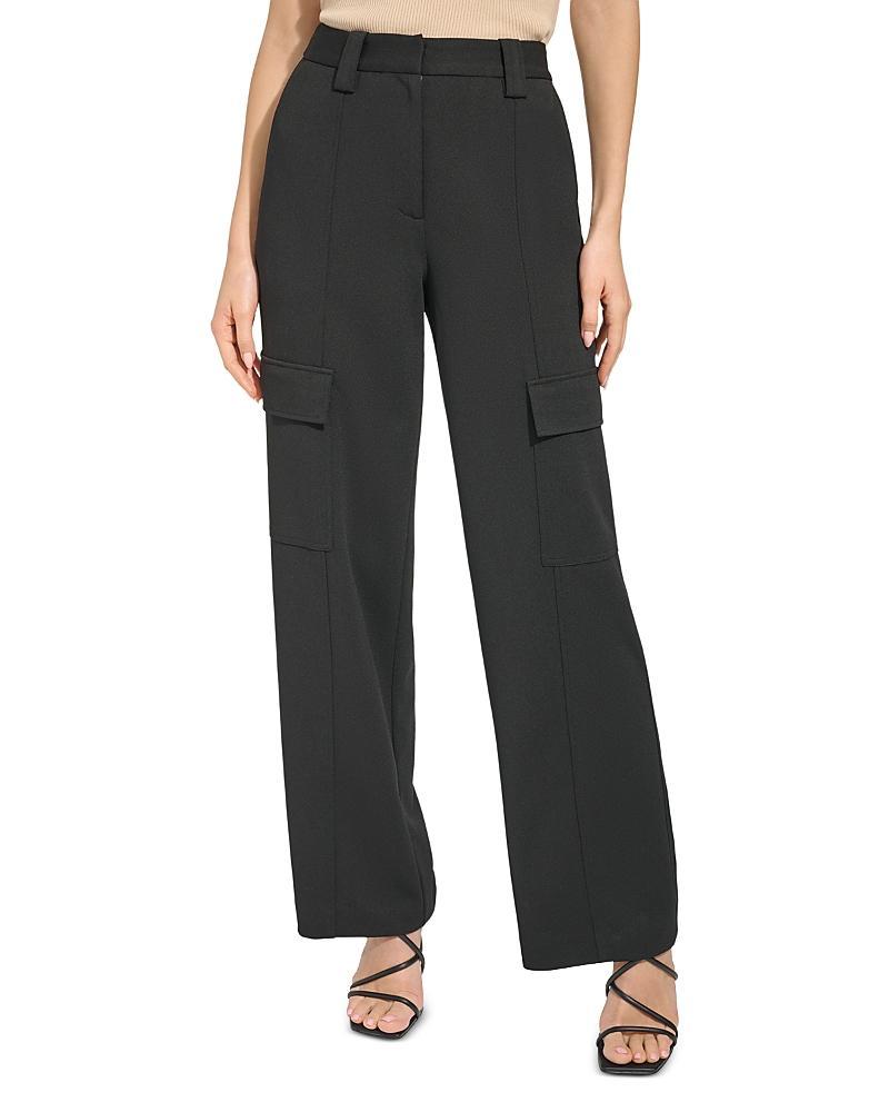 DKNY Straight Leg Crepe Cargo Pants Product Image