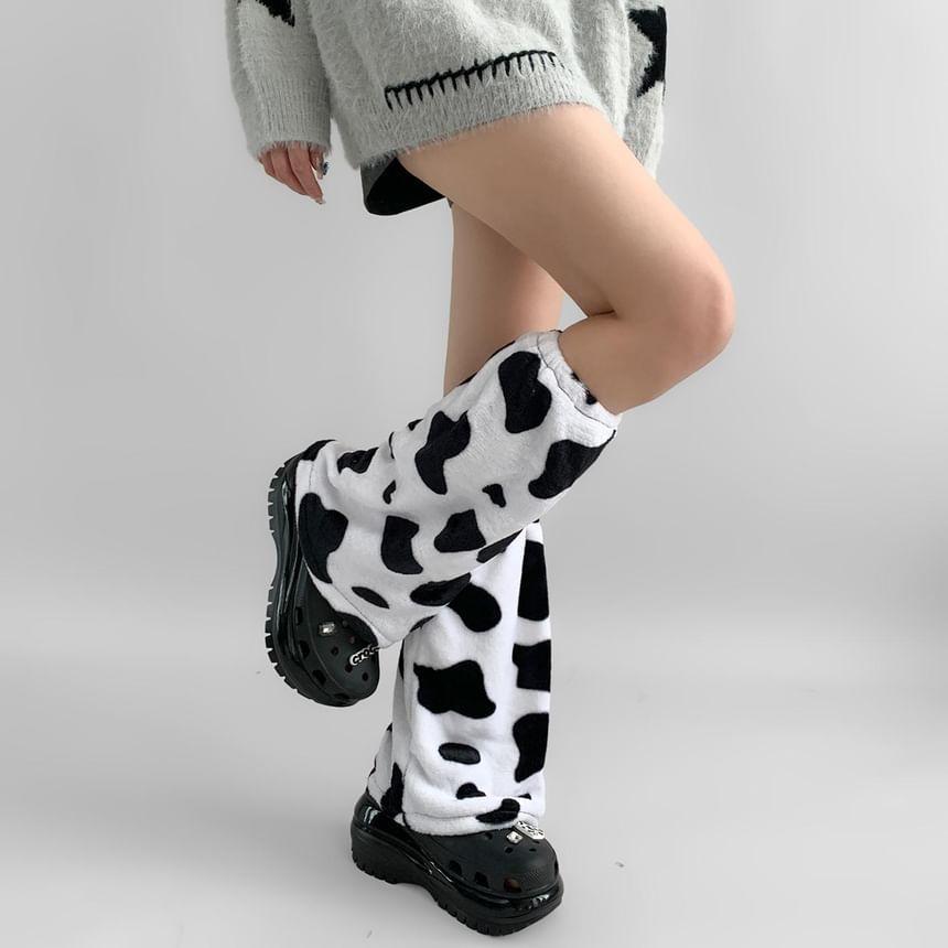 Cow Print Leg Warmers Product Image