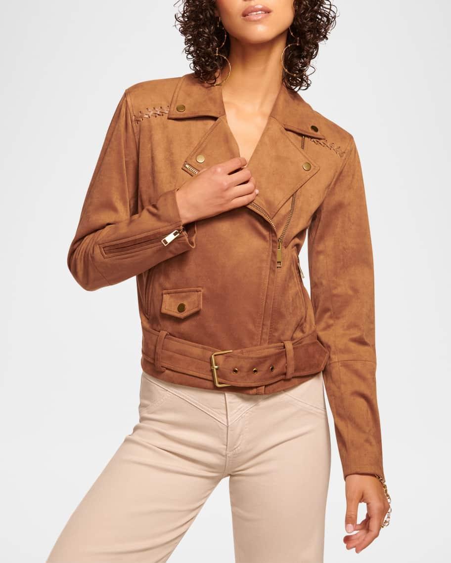 Henrietta Faux Suede Moto Jacket Product Image