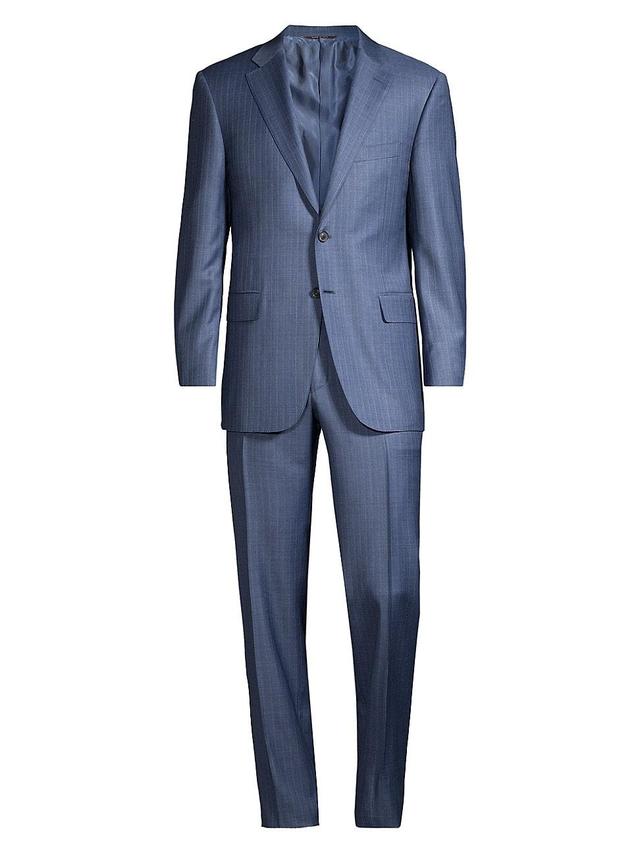 Mens Siena Striped Wool Suit Product Image