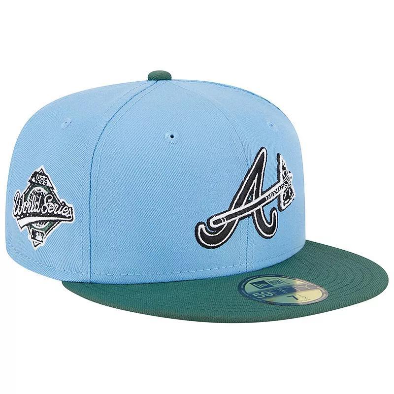 Mens New Era Sky Blue/Cilantro Atlanta Braves 1995 World Series 59FIFTY Fitted Hat Product Image