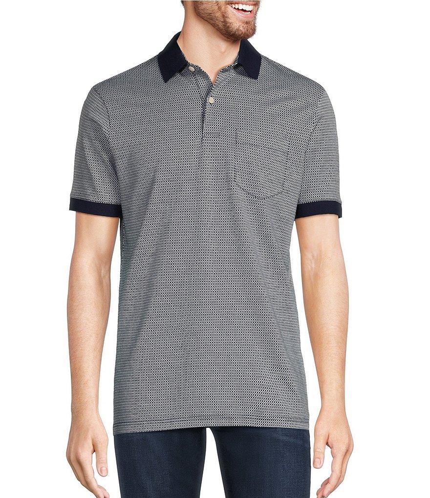 Murano Jewels of Jaipur Collection Jacquard Short Sleeve Polo Shirt Product Image