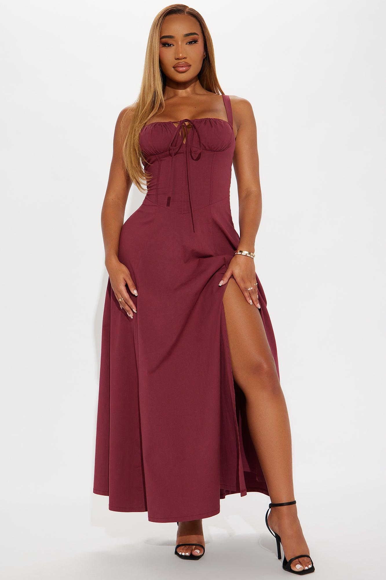 Juniper Maxi Dress - Wine Product Image