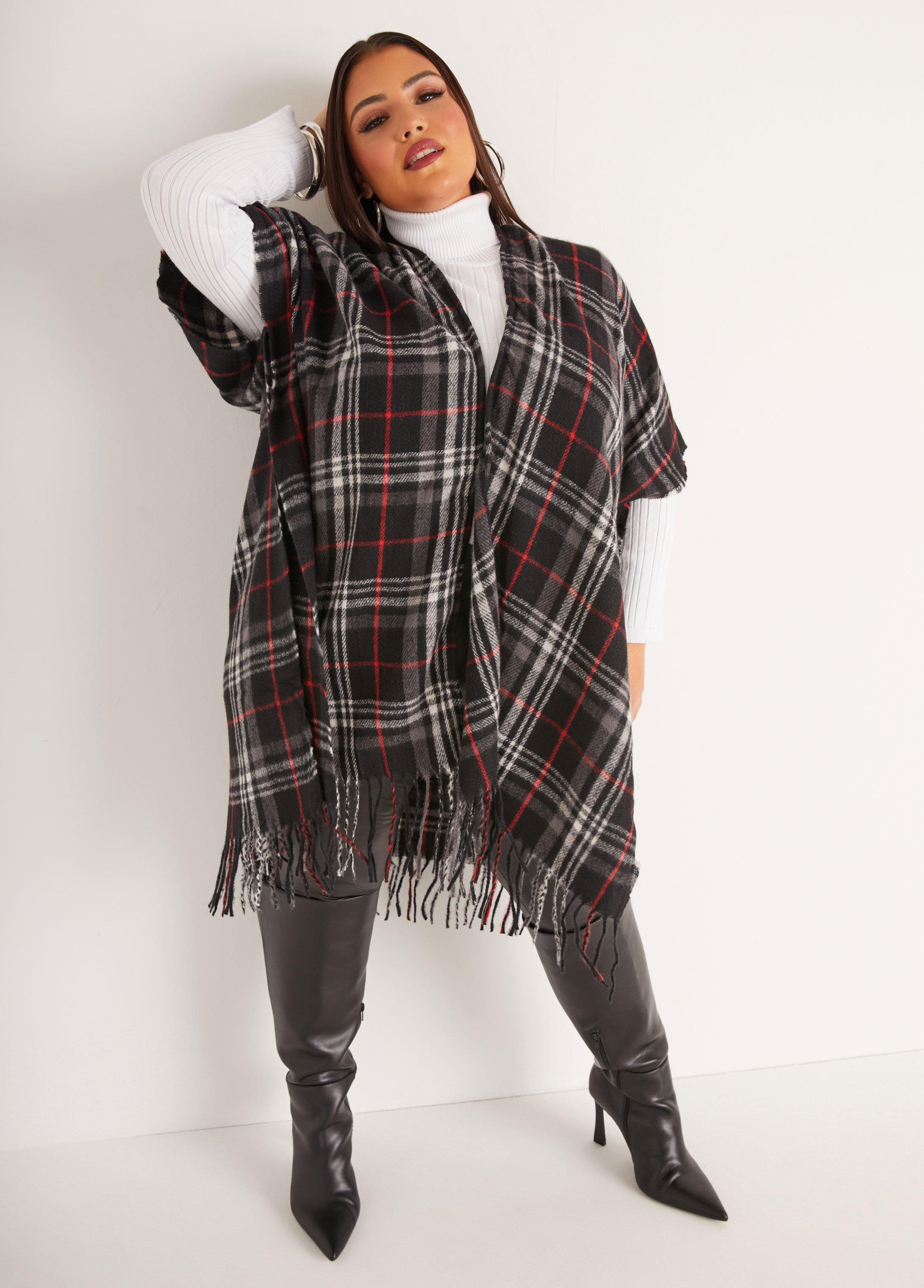 Just Jamie Plaid Ruana Product Image