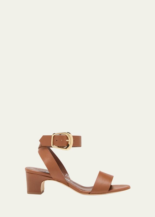 Brutas Leather Ankle-Strap Sandals Product Image