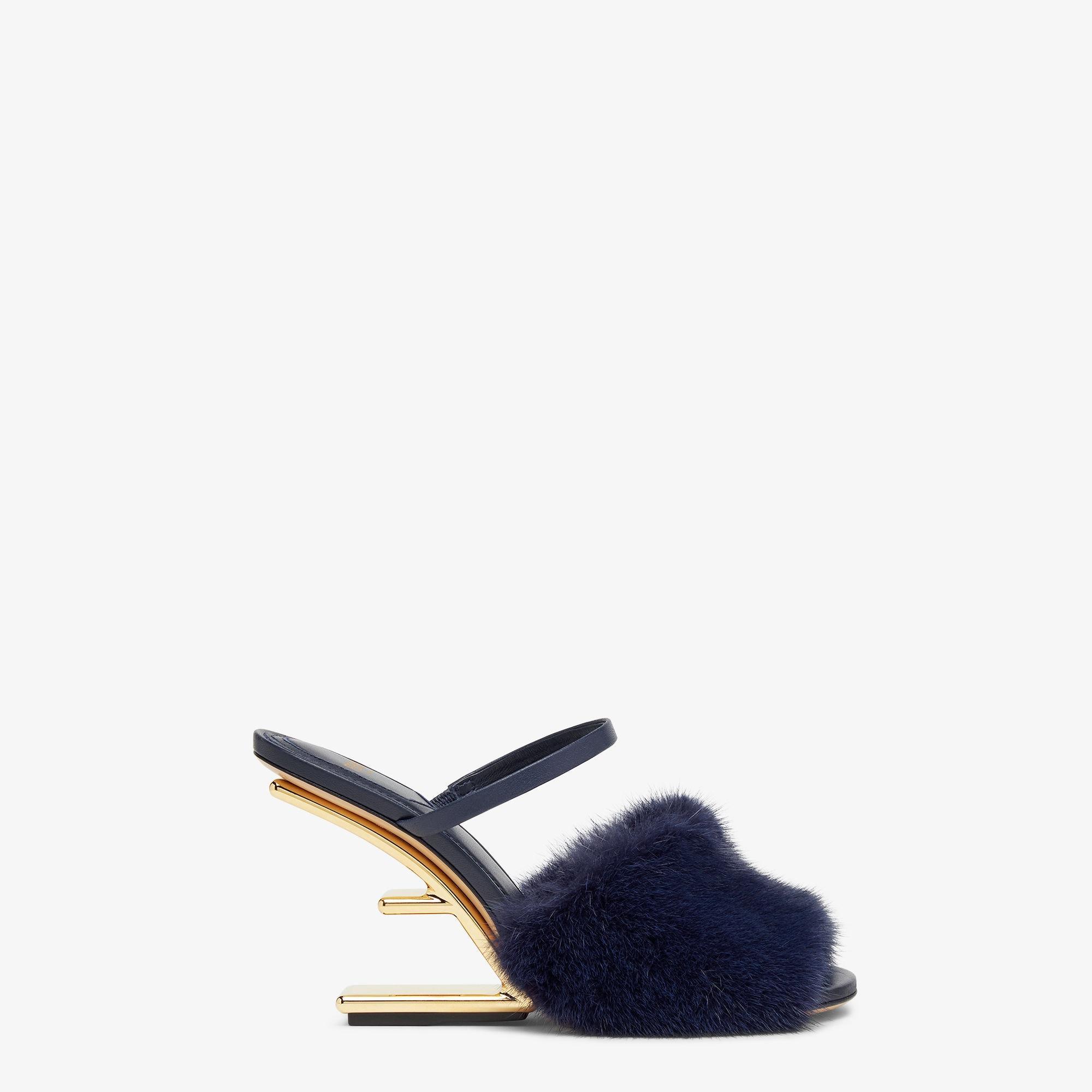 Fendi FirstBlue mink high-heeled sandals Product Image