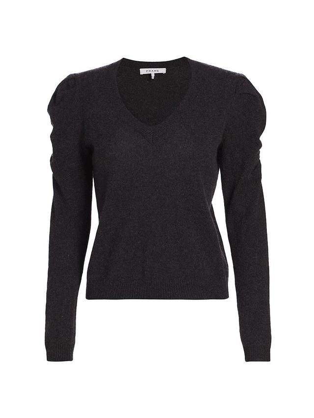 Womens Ruched Cashmere-Blend Sweater Product Image