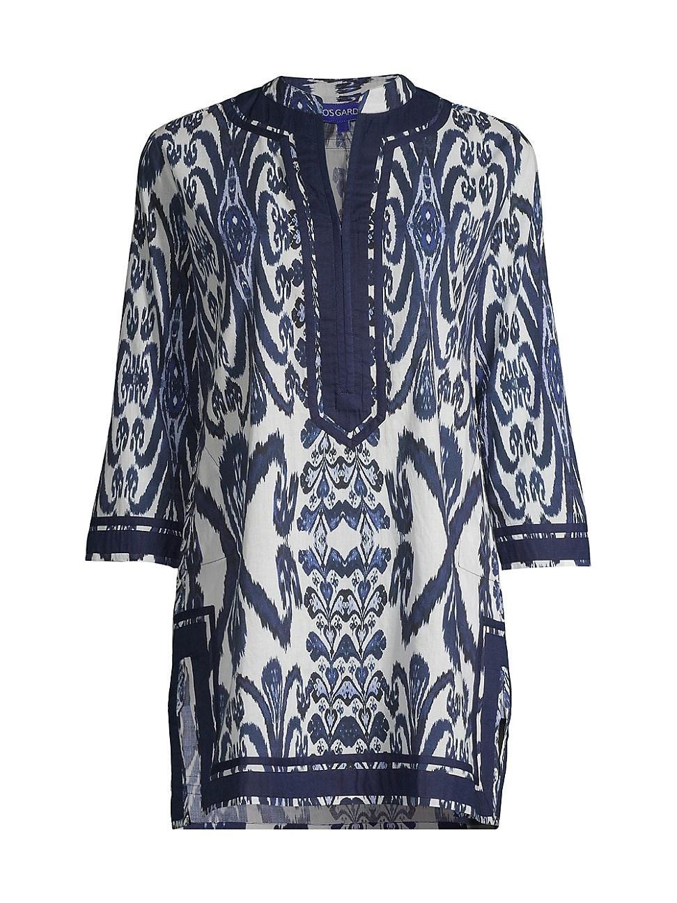 Womens Tokyo Ikat-Inspired Cotton Tunic Product Image