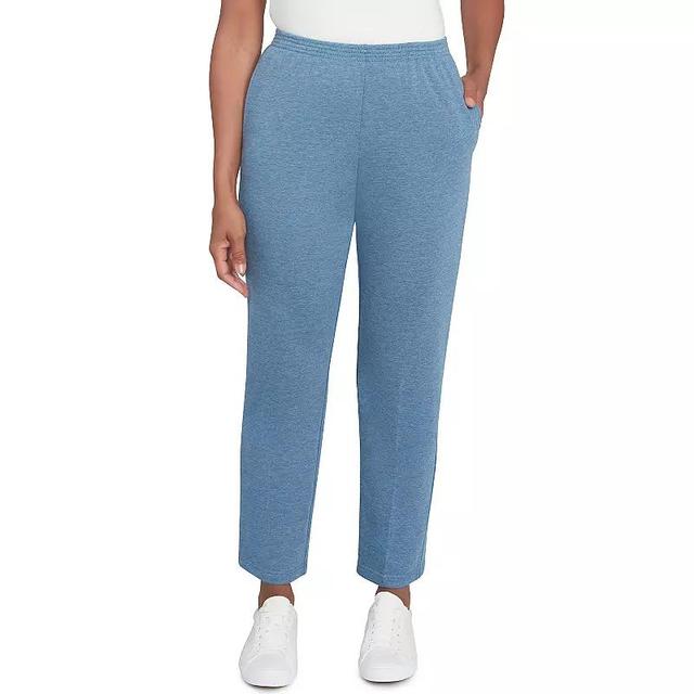 Womens Alfred Dunner Traditional Comfort Short Length Pull-On Pants Blue Product Image