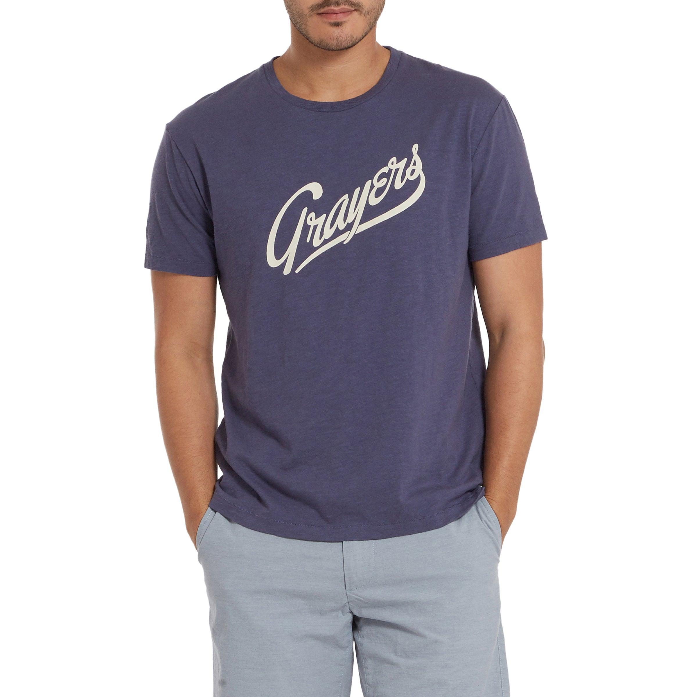 Grayers Print Tee - Night Shadow Blue Product Image