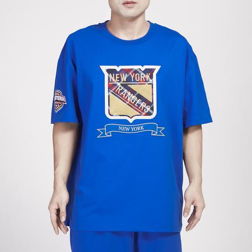 Pro Standard Mens New York Rangers Pro Standard Rangers Pro Prep Drop Shoulder T-Shirt - Mens Royal Blue Product Image