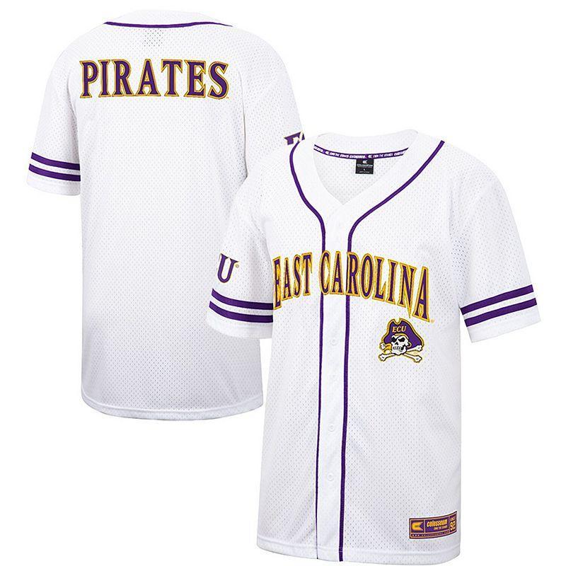 Mens Colosseum /Purple ECU Pirates Free Spirited Baseball Jersey Product Image