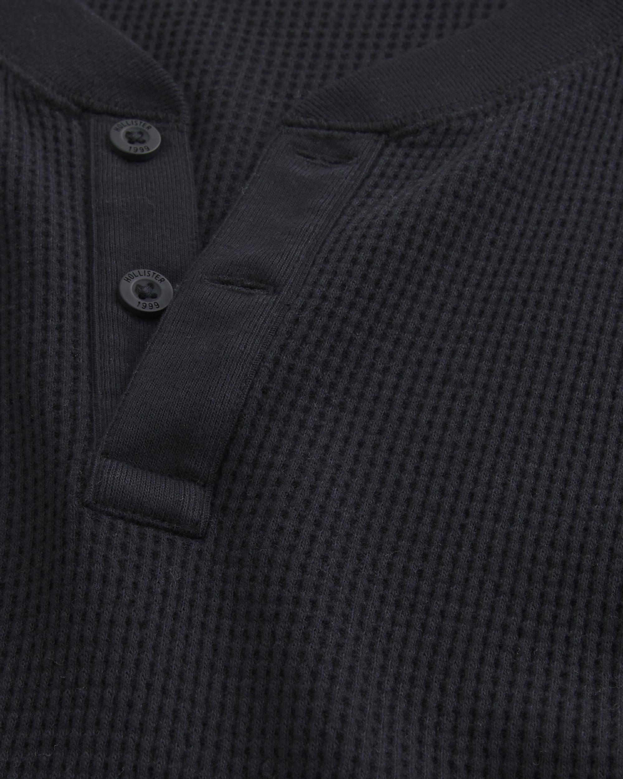 Long-Sleeve Waffle Henley Product Image