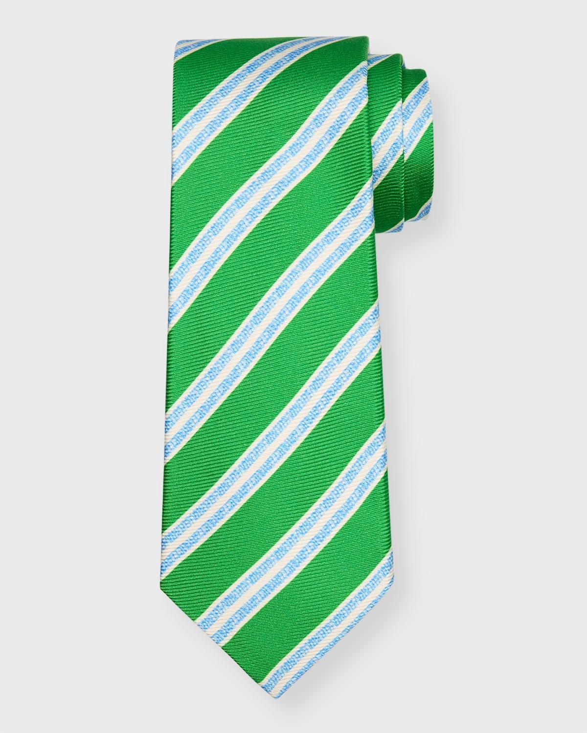 Men's Double-Stripe Silk Tie Product Image