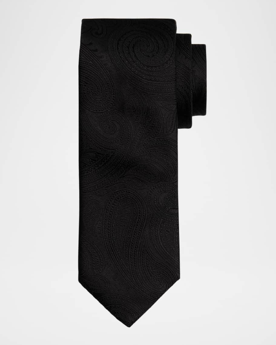 Men's Woven Paisley Silk Tie Product Image