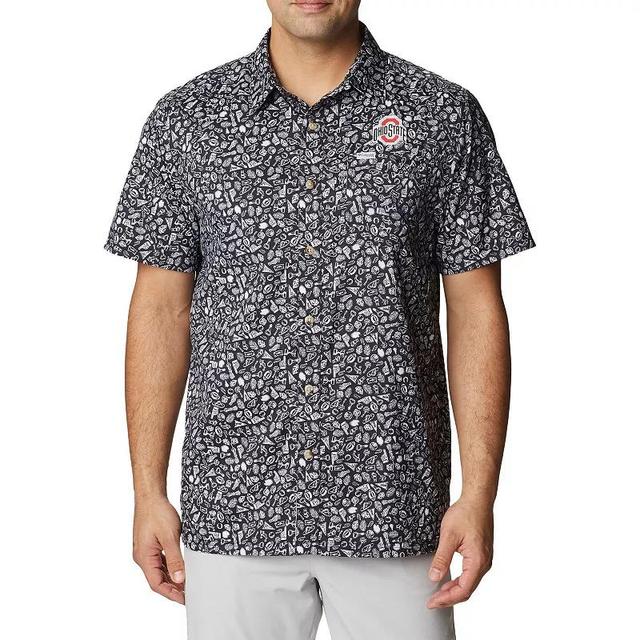 Mens Columbia Ohio State Buckeyes Super Slack Tide Omni-Shade Team Button-Up Shirt Product Image