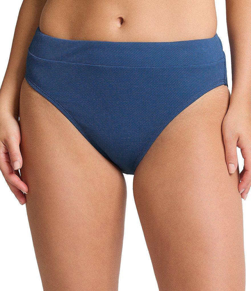 Tommy Bahama Island Cays Solid Texture High Waist Swim Bottom Product Image