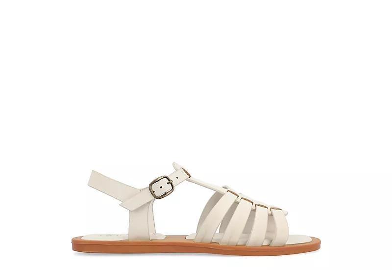 Journee Collection Benicia Womens Fisherman Sandals Ivory Product Image