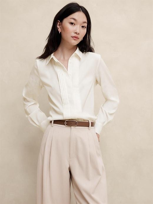 Tuxedo-Front Blouse Product Image