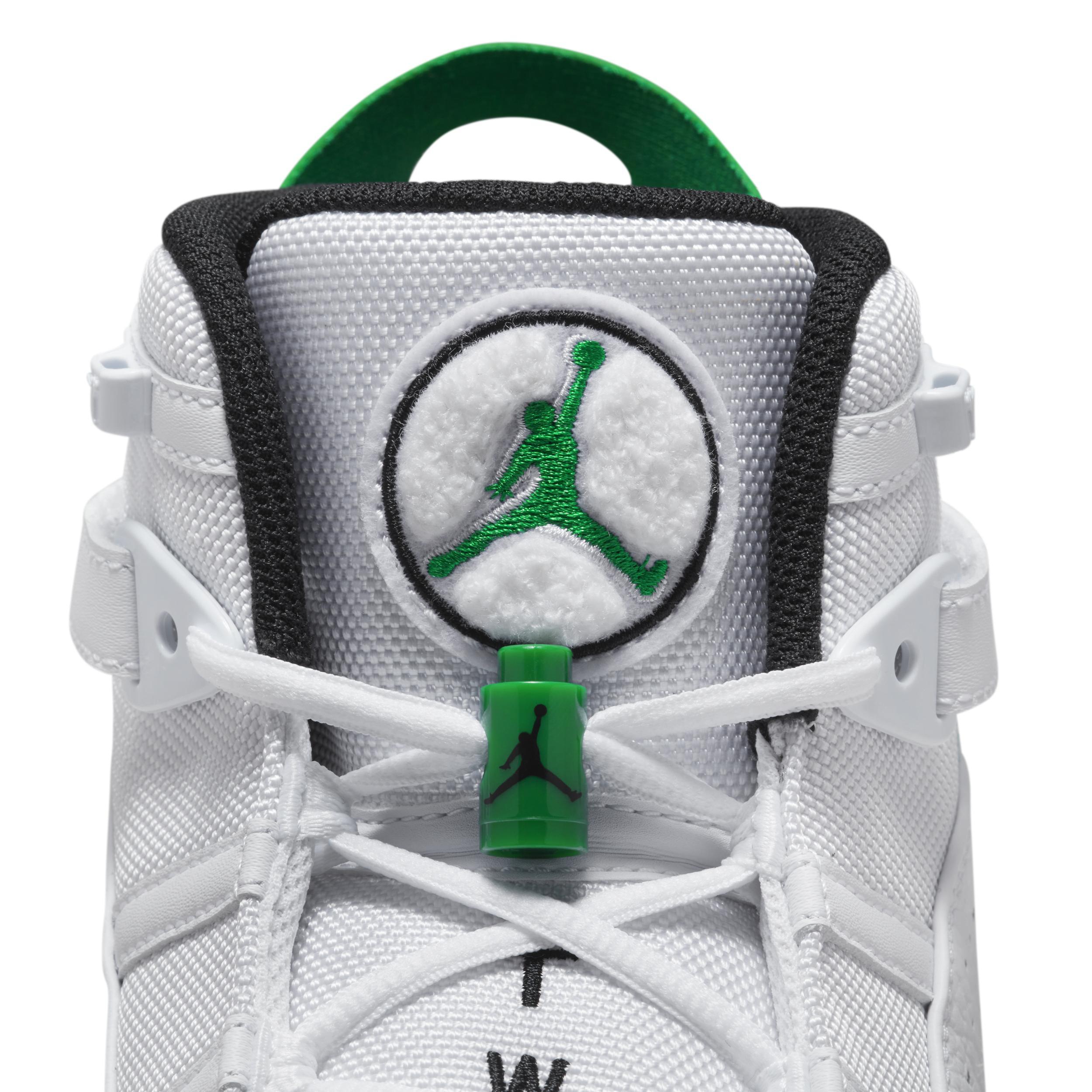 Jordan Mens Jordan 6 Rings - Mens Shoes White/Black/Lucky Green Product Image