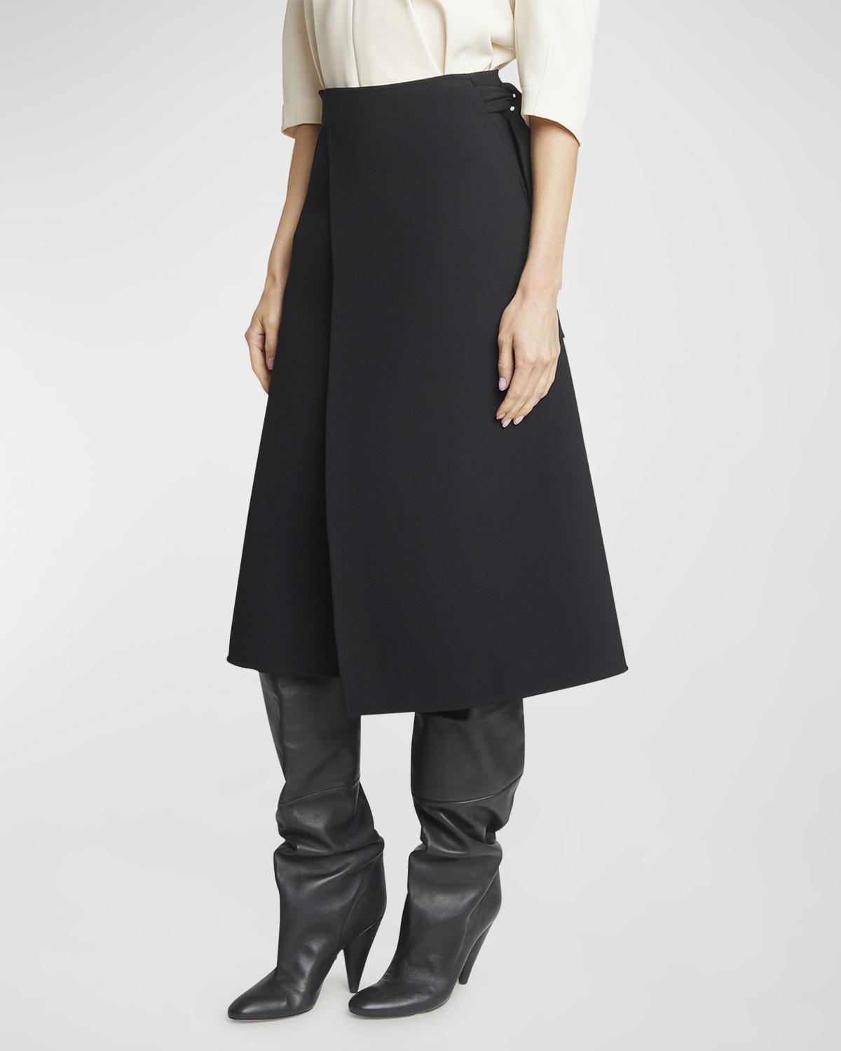 Womens Suiting Wrap Midi-Skirt Product Image