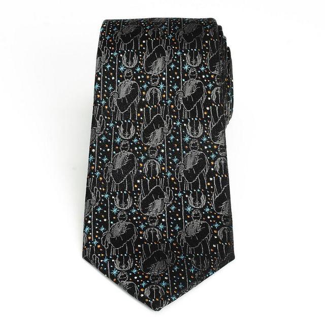 Mens Star Wars Pattern Tie, Black Product Image