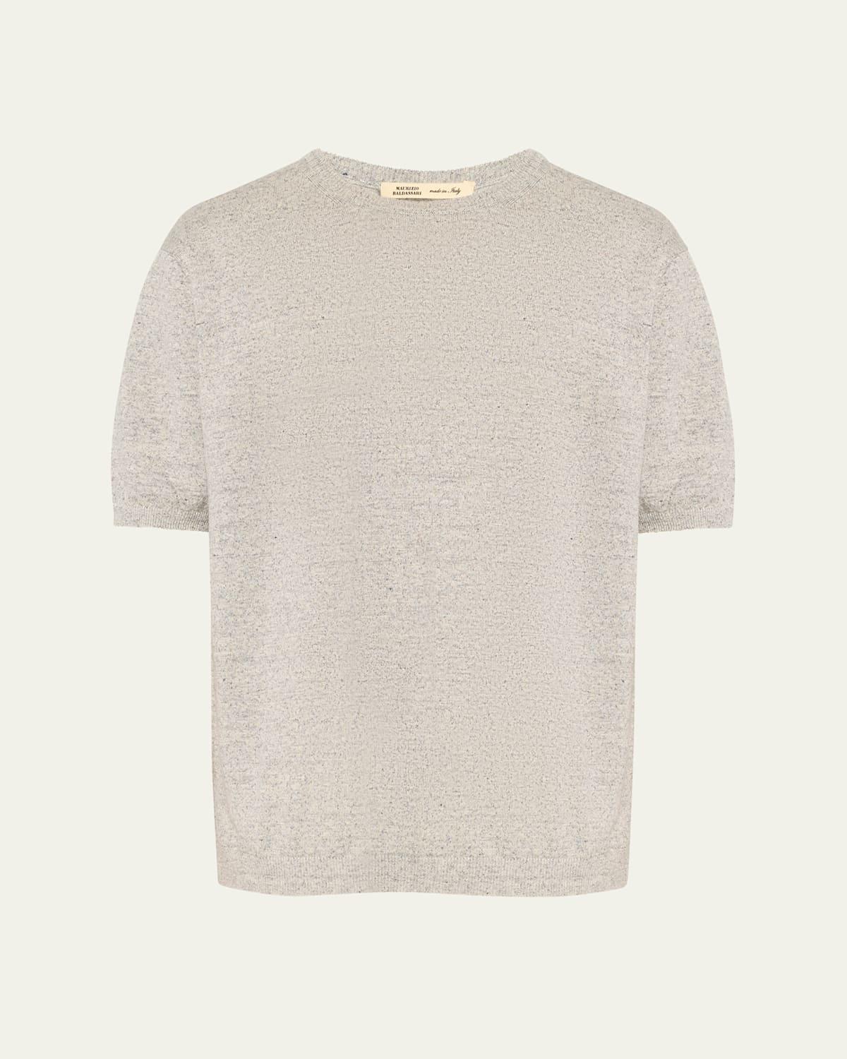 Mens Linen Melange Crewneck T-Shirt Product Image