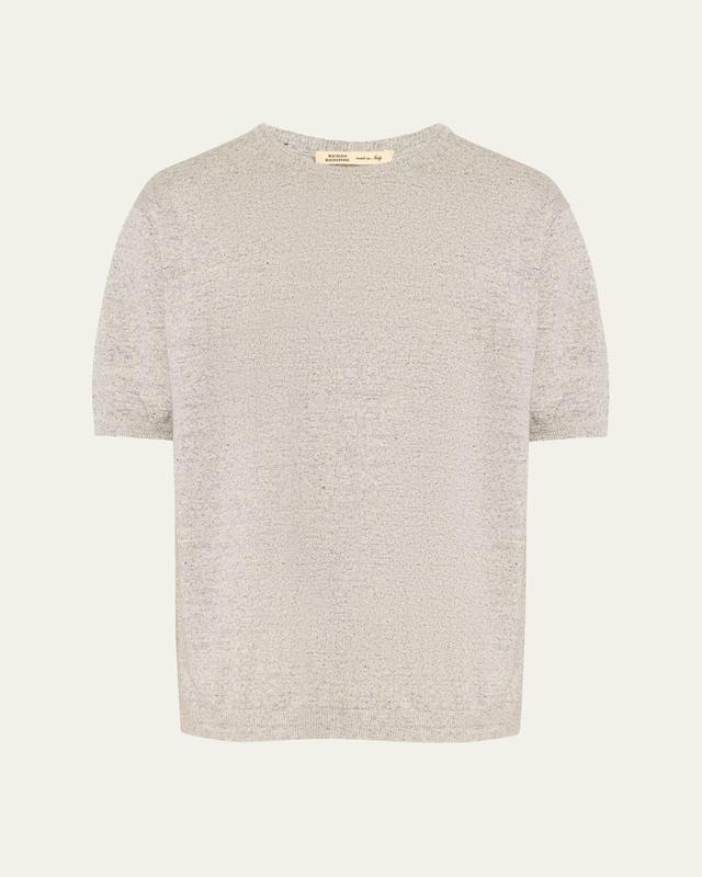 Mens Linen Melange Crewneck T-Shirt Product Image