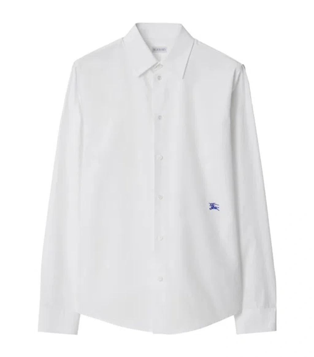 Ekd-embroidered Cotton Shirt In White Product Image