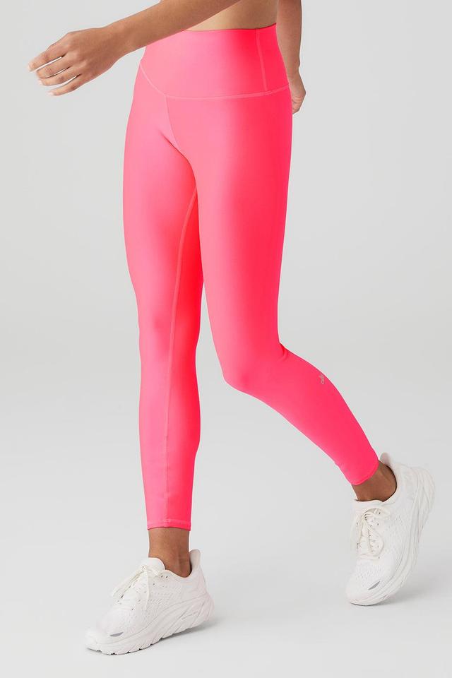 7/8 High-Waist Airlift Legging - Fluorescent Pink Coral Product Image