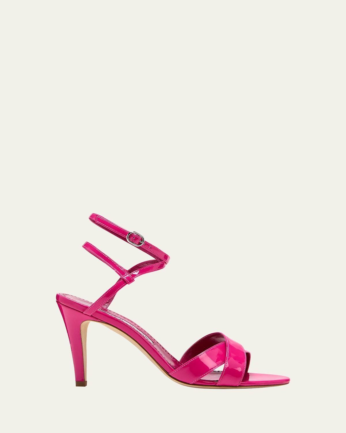 Tormentas Patent Crisscross Ankle-Strap Sandals Product Image