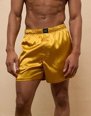 AEO Men's Solid Satin Pocket Boxer Short Product Image