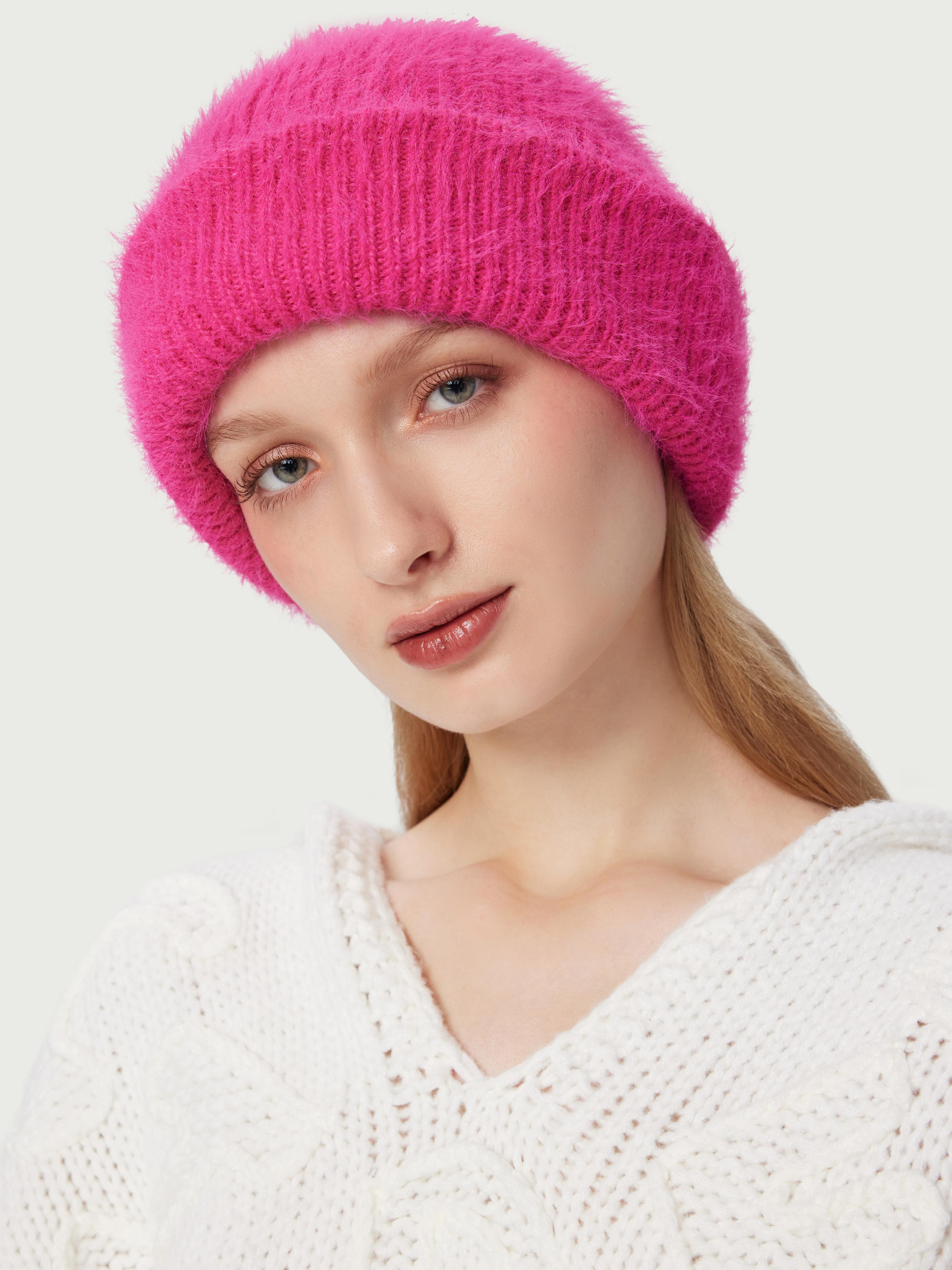 Solid Mohair Knitted Hat product image