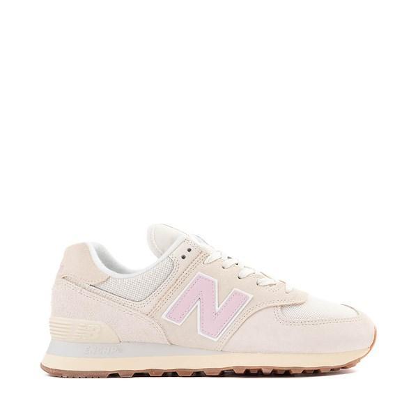 Womens New Balance 574 Athletic Shoe - Linen / Mid-Century Pink Product Image