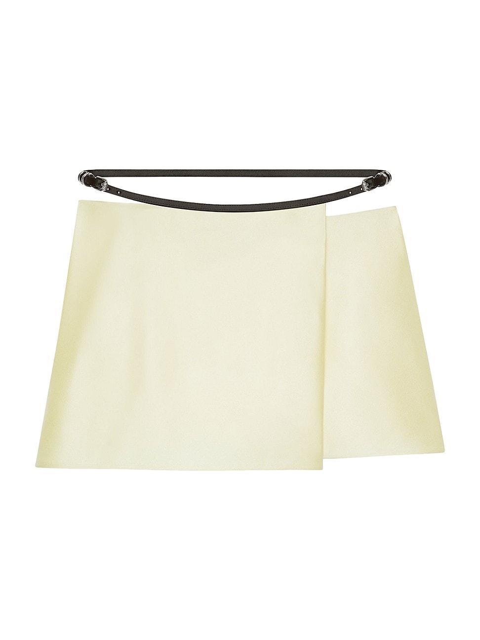 Womens Voyou Wrap Skirt in Silk Satin Duchesse Product Image