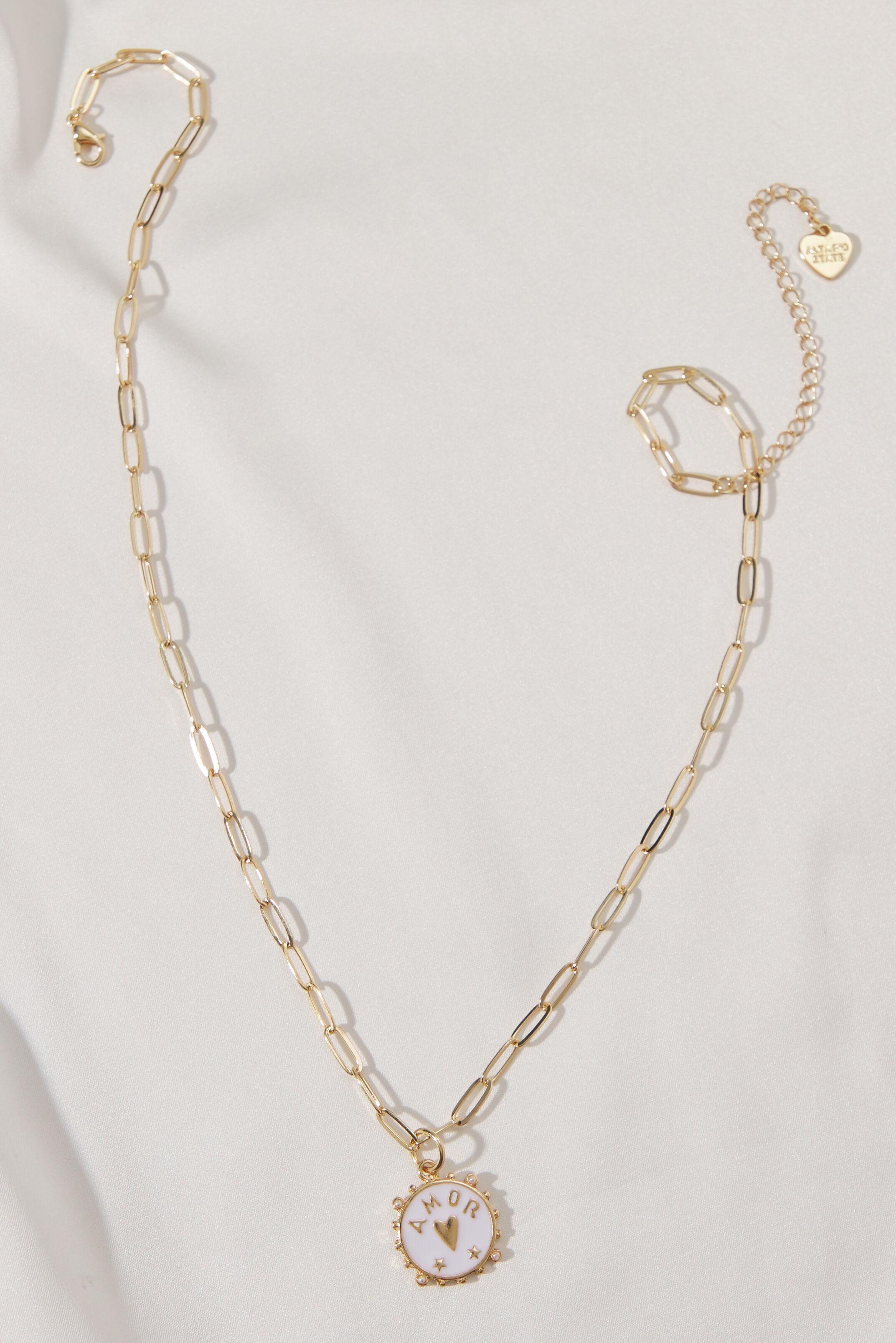 Amor Heart Gold Necklace Product Image