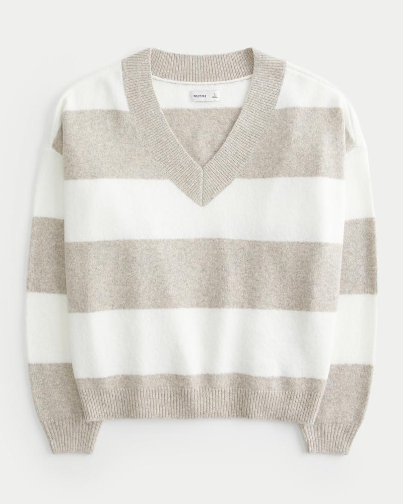 Hollister Comfy Cloud Oversized V-Neck Sweater Product Image