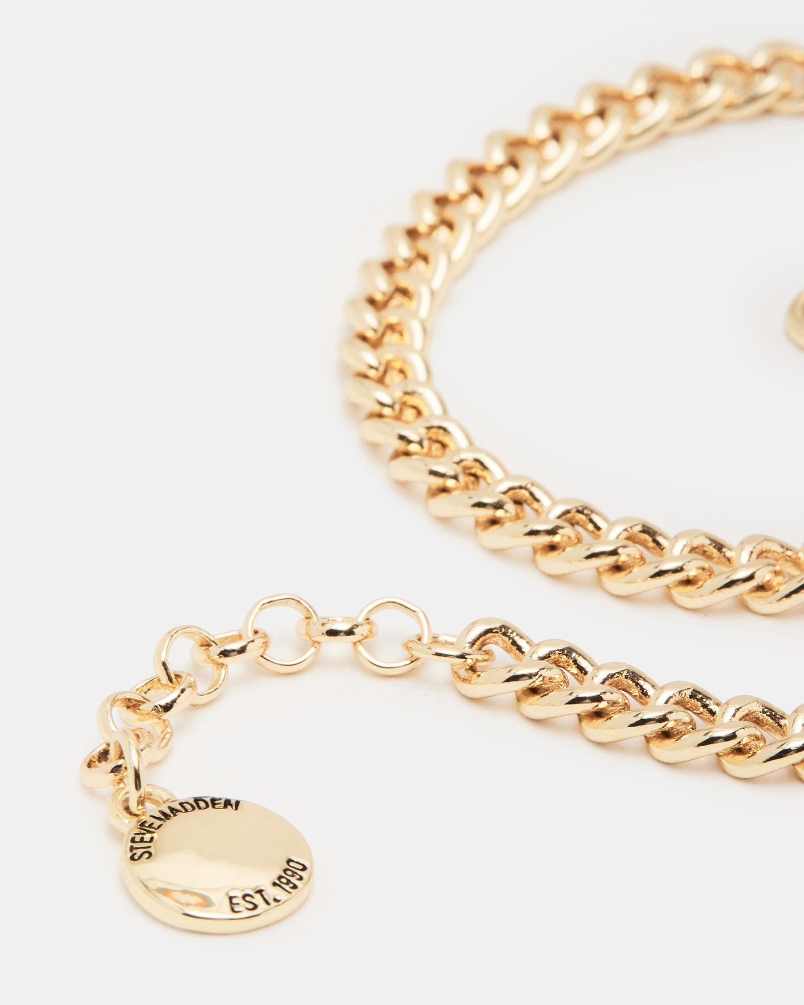 HERRINGBONE ANKLET GOLD Female Product Image