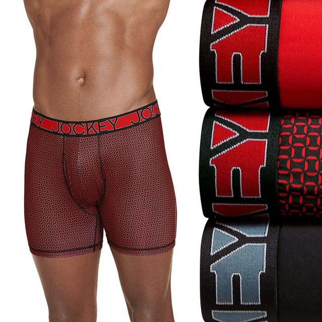 Mens Jockey 3-Pack Active Microfiber 9 Long Leg Boxer Briefs Product Image