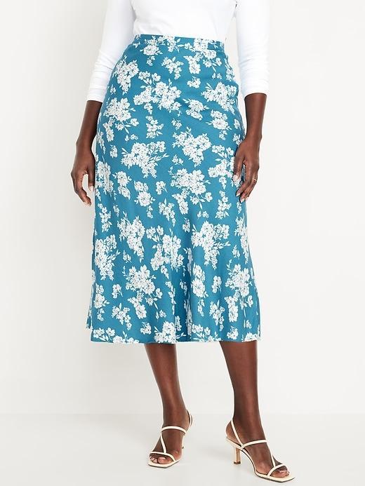 Crepe A-Line Midi Skirt Product Image