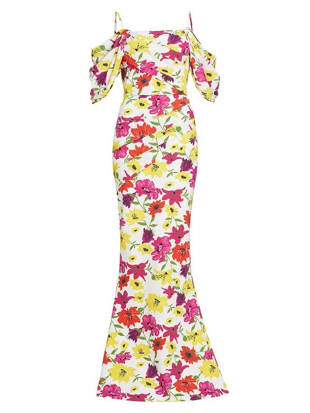 Unifila Draped Floral Gown Product Image