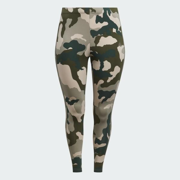 Essentials 3-Stripes Camo Print 7/8 Length Leggings (Plus Size) Product Image